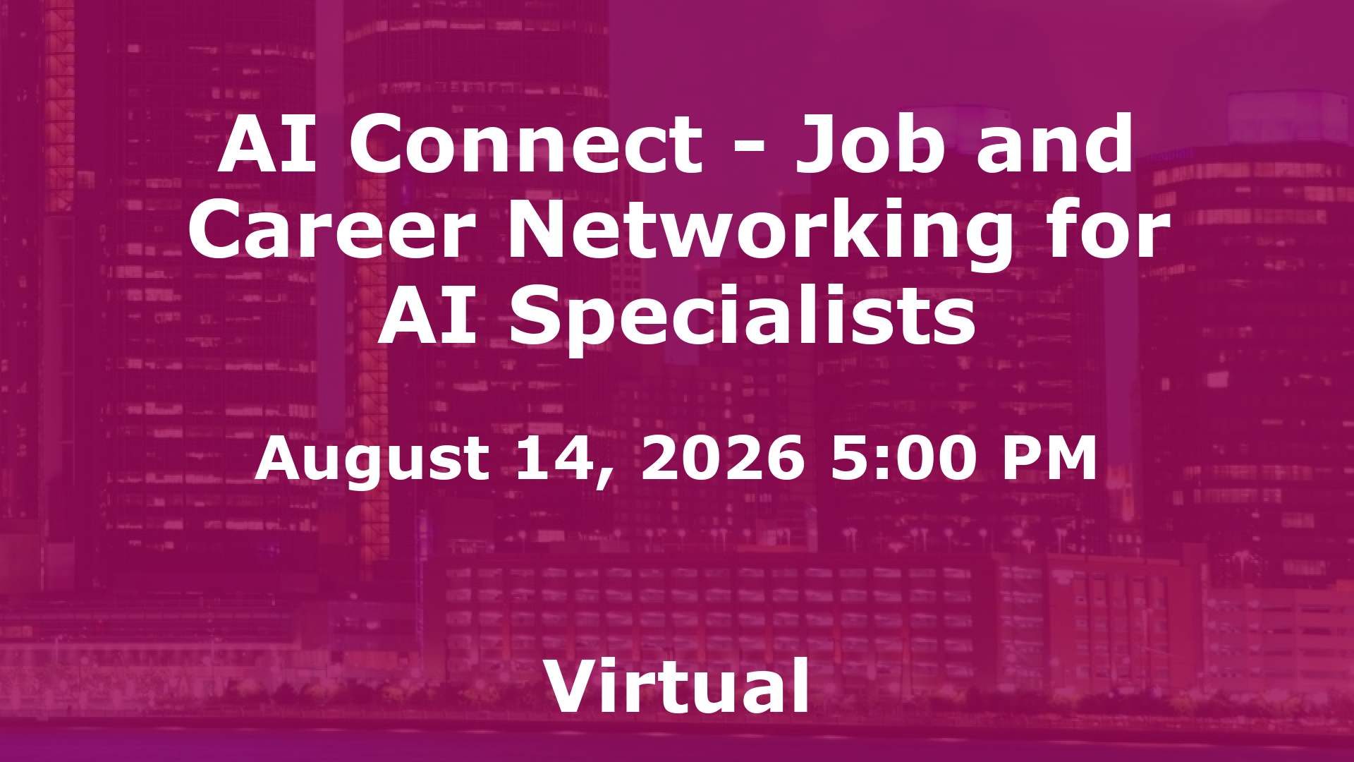 AI Connect - Job and Career Networking for AI Specialists event image